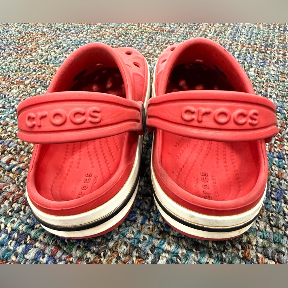 CROCS Kids' Red Classic Clogs with Cars Character Charms - Picture 9 of 12